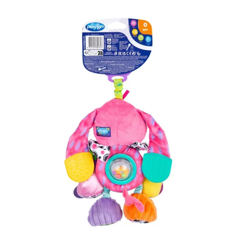 Playgro On The Go Activity Friend Dixie Dog 0 Month+ Clip-On Toy