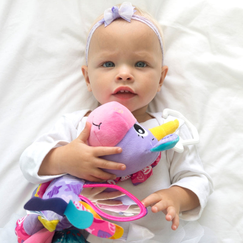 Playgro On The Go Activity Friend Stella Unicorn 0 Month+ Clip-On Toy