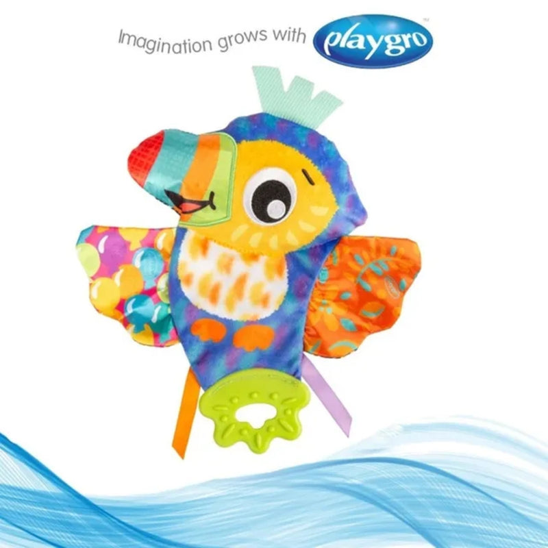 Playgro On The Go Crinkle Blankie Tamika Toucan 0 Month+ Sensory Toy