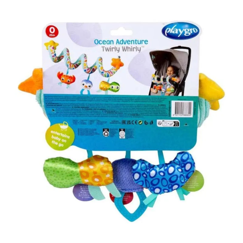 Playgro On The Go Ocean Adventure Twirly Whirly 0 Month+ Clip-On Toy