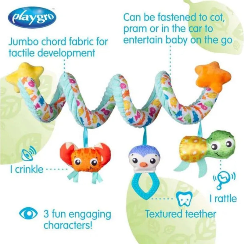 Playgro On The Go Ocean Adventure Twirly Whirly 0 Month+ Clip-On Toy