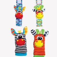 Playgro Rattle & Teether Jungle Wrist Rattle & Foot Finders 0 Month+ 4 Pieces