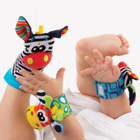 Playgro Rattle & Teether Jungle Wrist Rattle & Foot Finders 0 Month+ 4 Pieces