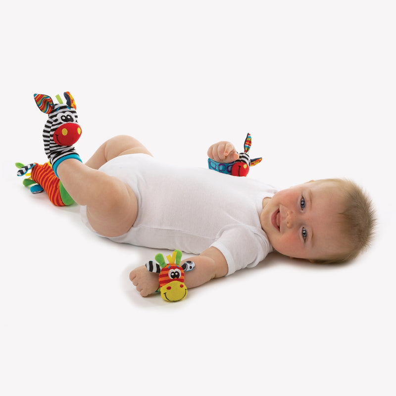 Playgro Rattle & Teether Jungle Wrist Rattle & Foot Finders 0 Month+ 4 Pieces