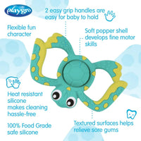 Playgro Rattle & Teether Pop & Chew Silicone Teether 6 Months+