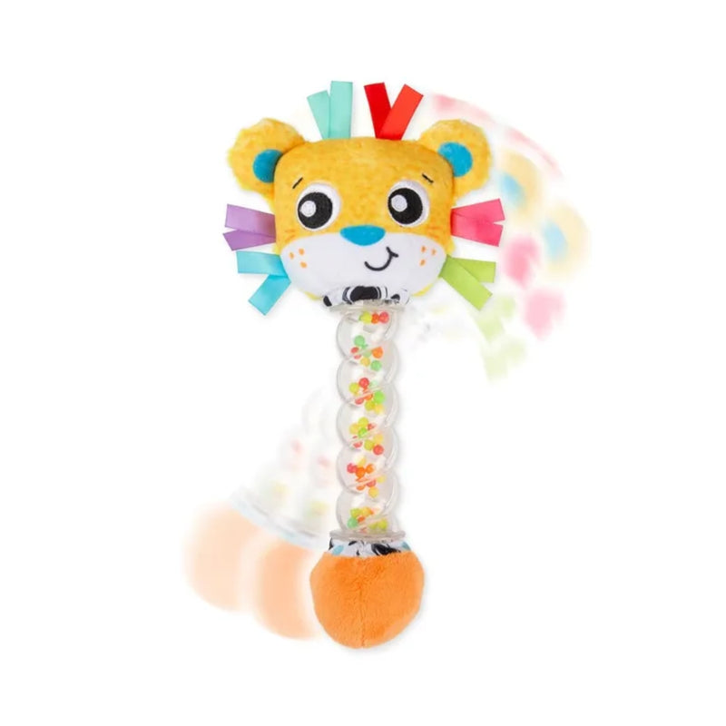 Playgro Rattle & Teether Safari Shaker Rain Rattle Stick Lion 3 Months+