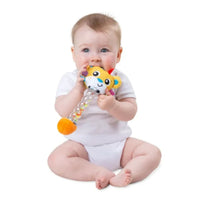 Playgro Rattle & Teether Safari Shaker Rain Rattle Stick Lion 3 Months+