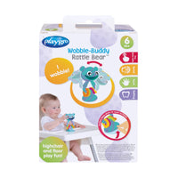 Playgro Rattle & Teether Wobble Buddy Rattle Bear 6 Months+