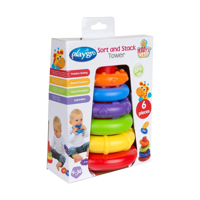 Playgro Rock & Stack Ring Tower 1-3 Years+ Toy