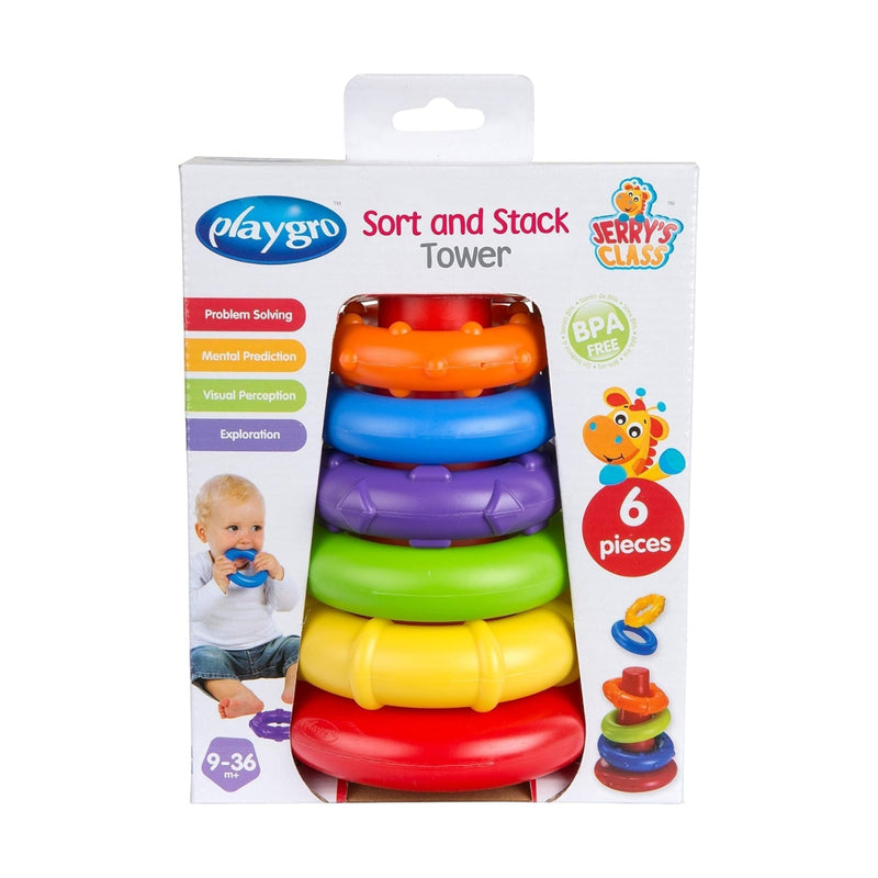 Playgro Rock & Stack Ring Tower 1-3 Years+ Toy