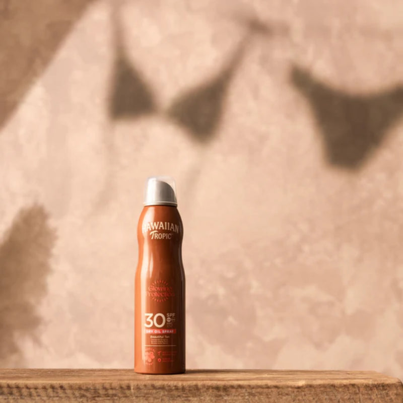 Hawaiian Tropic Glowing Protection Dry Spray Oil SPF30 180ml
