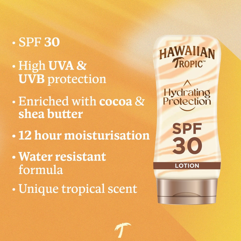 لوشن هاوايان تروبيك للحماية والترطيب بعامل حماية SPF30 سعة 180 مل