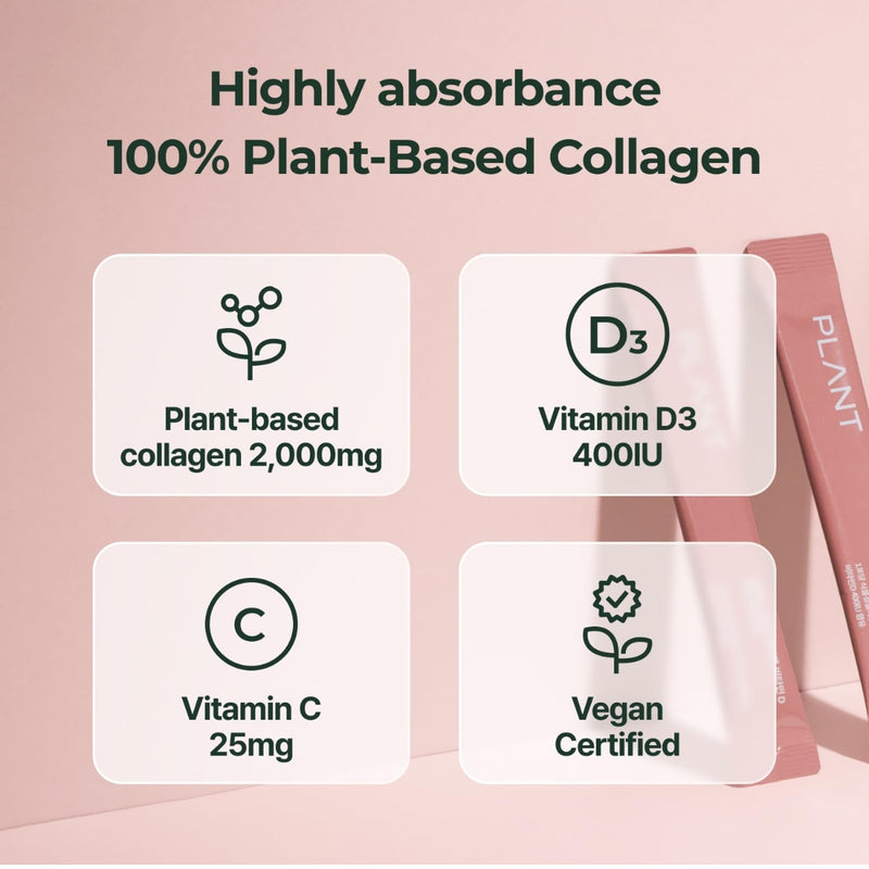 Plant Vegan Collagen Vitamin D 20g 15 Jelly Sachets