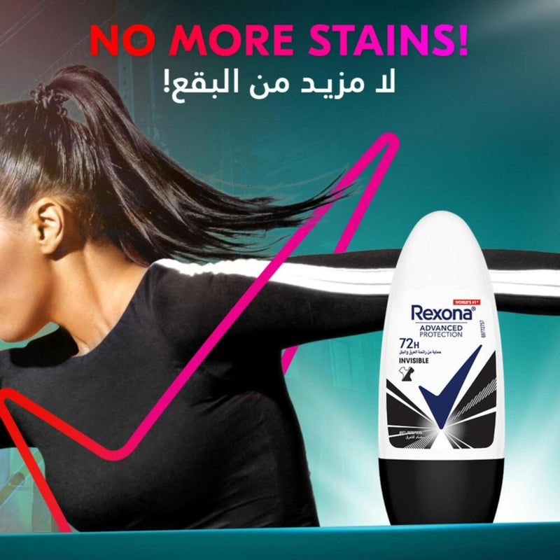 Rexona Deodorant Roll On Invisible Dry Black & White 50ml