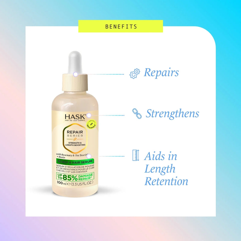 Hask Repair Series Strength & Length Boosting Scalp & Hair Serum 100ml