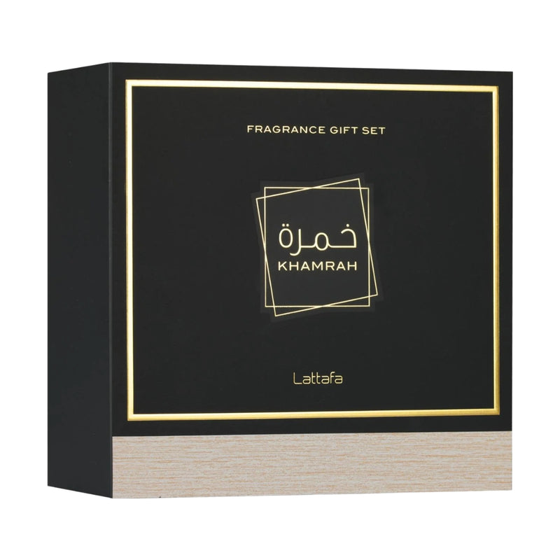 Lattafa Khamrah Eau de Parfum 100ml + Eau de Parfum 12ml + Hair Mist 50ml Gift Set