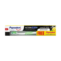 Pepsodent Charcoal & Lemon Essence White Toothpaste with Toothbrush 150g