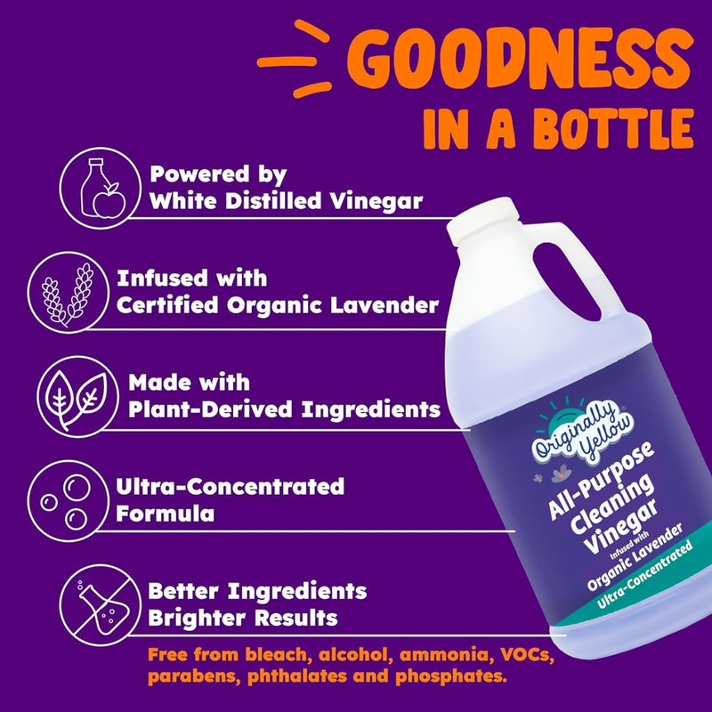 Originally Yellow All-Purpose Vinegar Cleaner Lavender 1.89L