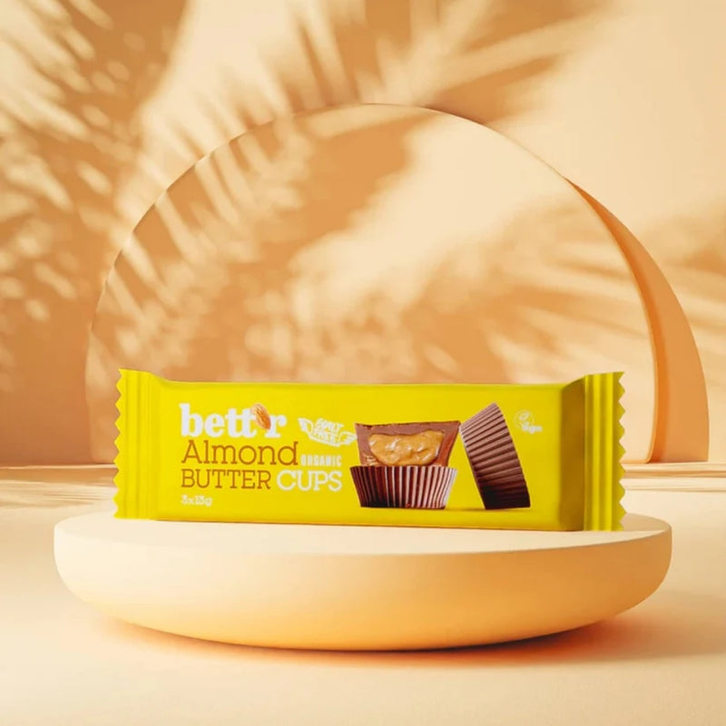 Bett'r Organic Almond Butter Cups 39g