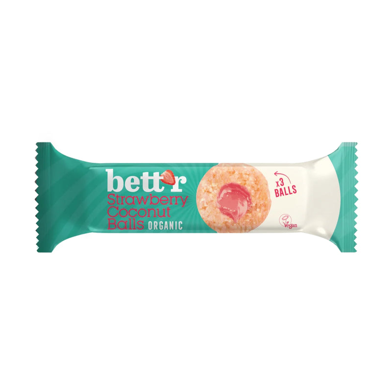 كرات البروتين العضوية Bett'r بالفراولة وجوز الهند 45 غراماً