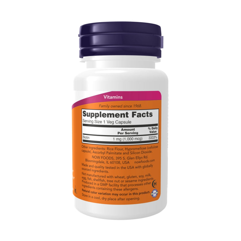 Now Biotin 1000mcg Vegetarian Capsules