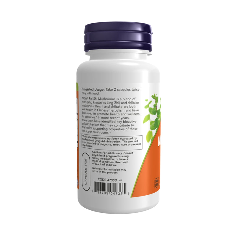 Now Rei-Shi Mushrooms 270mg 100 Vegetarian Capsules