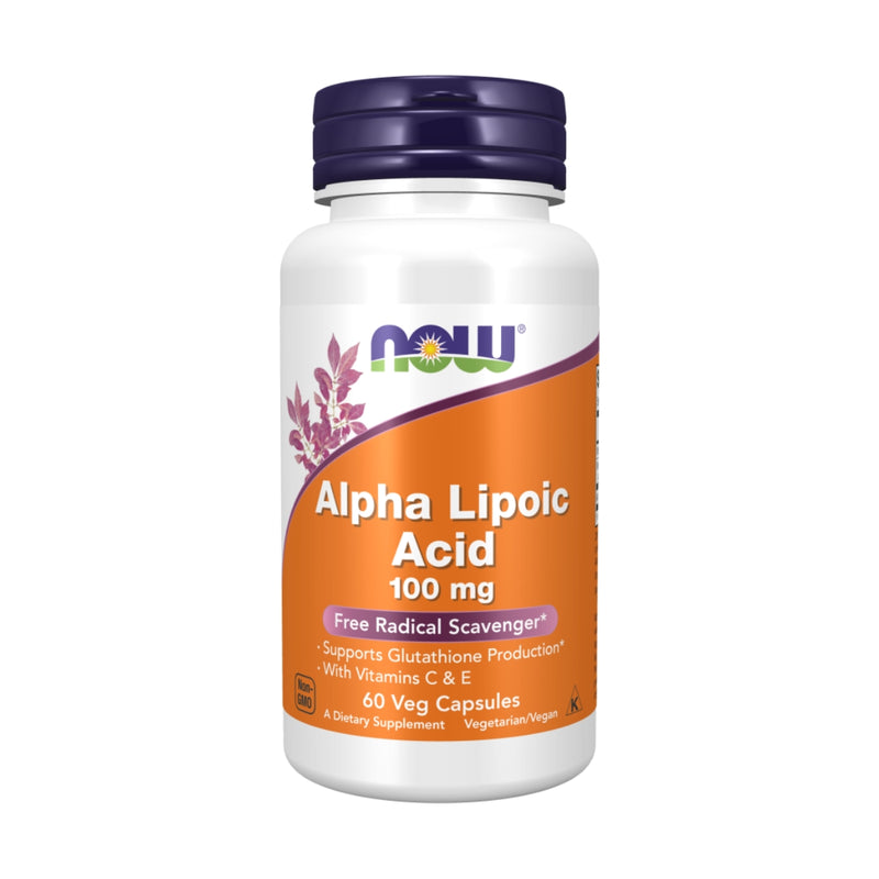 Now Alpha Lipoic Acid 100mg 60 Vegetarian Capsules