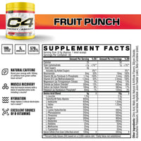 Cellucor C4 Energy + Aminos Pre Workout Powder Fruit Punch 30 Serves 255g