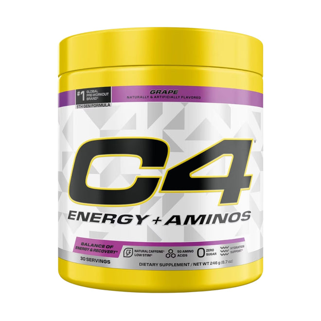 Cellucor C4 Energy + Aminos Pre Workout Powder Grape 30 Serves 255g