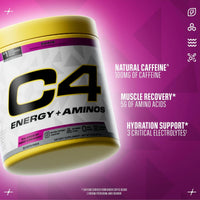 Cellucor C4 Energy + Aminos Pre Workout Powder Grape 30 Serves 255g