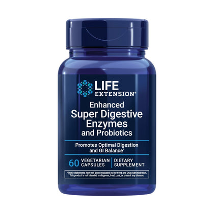Life Extension Enhanced Super Digestive Enzymes & Probiotics 60 Vegetarian Capsules