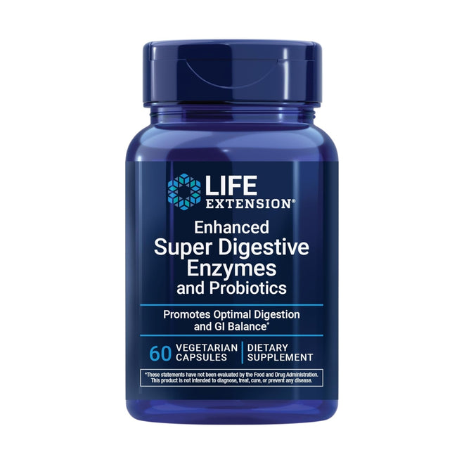 Life Extension Enhanced Super Digestive Enzymes & Probiotics 60 Vegetarian Capsules
