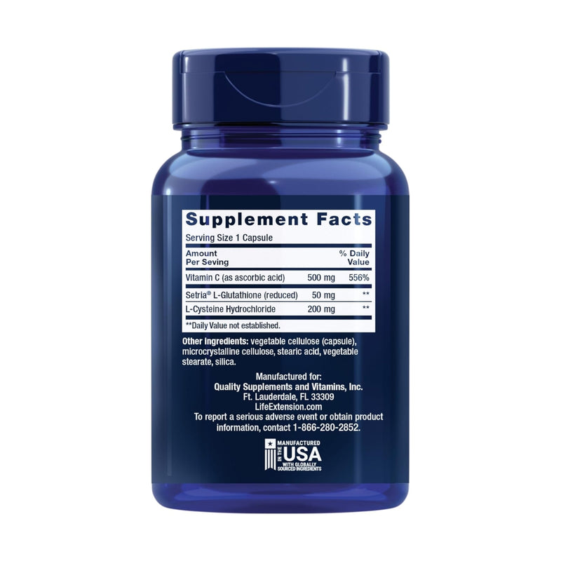 Life Extension Glutathione Cysteine & C 100 Capsules