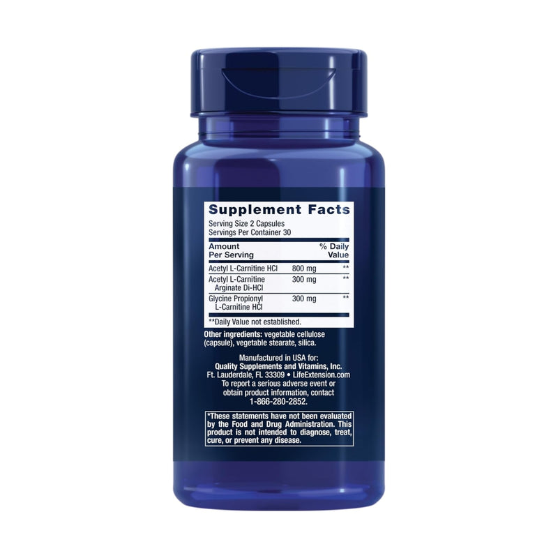 Life Extension Optimized Carnitine 60 Capsules
