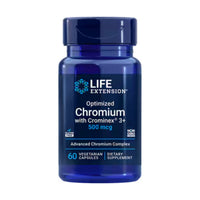 Life Extension Optimized Chromium With Crominex 3+ 500mcg 60 Vegetarian Capsules
