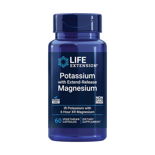 Life Extension Potassium With Extend Release Magnesium 60 Vegetarian Capsules