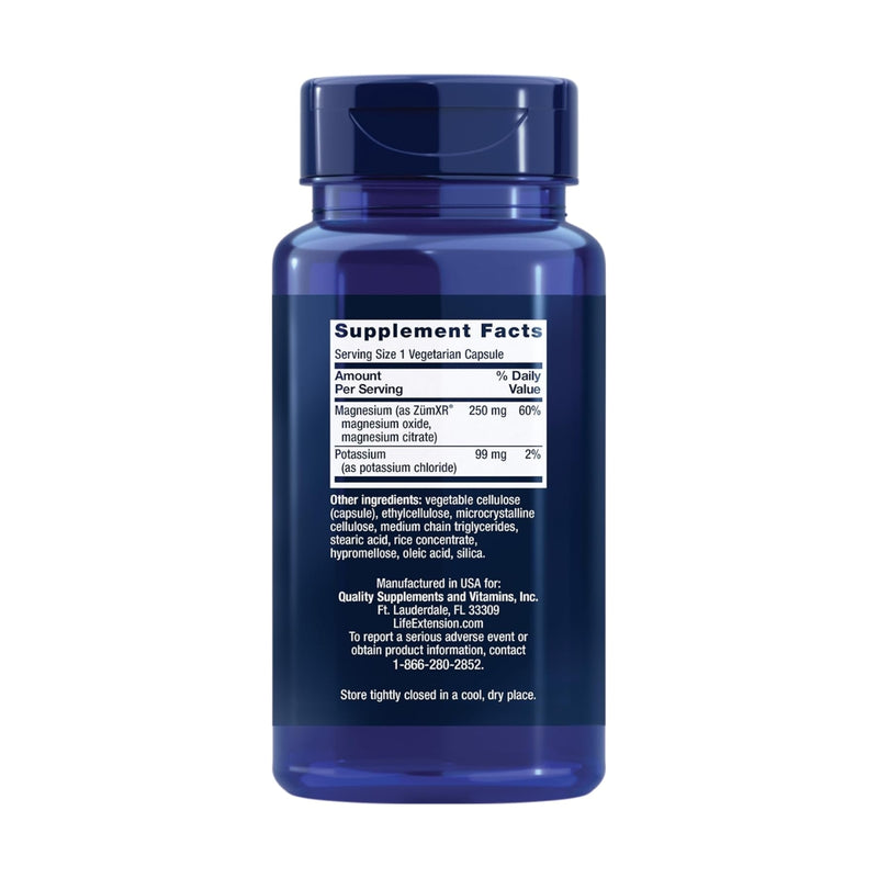 Life Extension Potassium With Extend Release Magnesium 60 Vegetarian Capsules