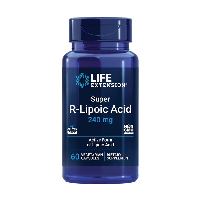 Life Extension Super R-Lipoic Acid 240mg 60 Vegetarian Capsules