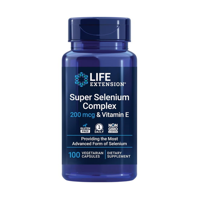 Life Extension Super Selenium Complex 200mcg & Vitamin E 100 Vegetarian Capsules