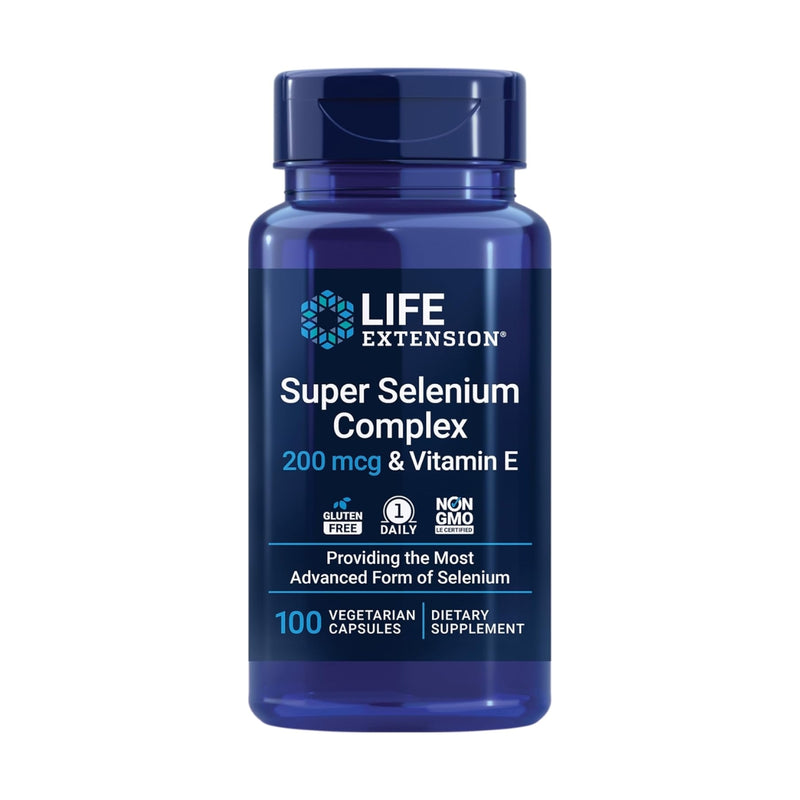 Life Extension Super Selenium Complex 200mcg & Vitamin E 100 Vegetarian Capsules