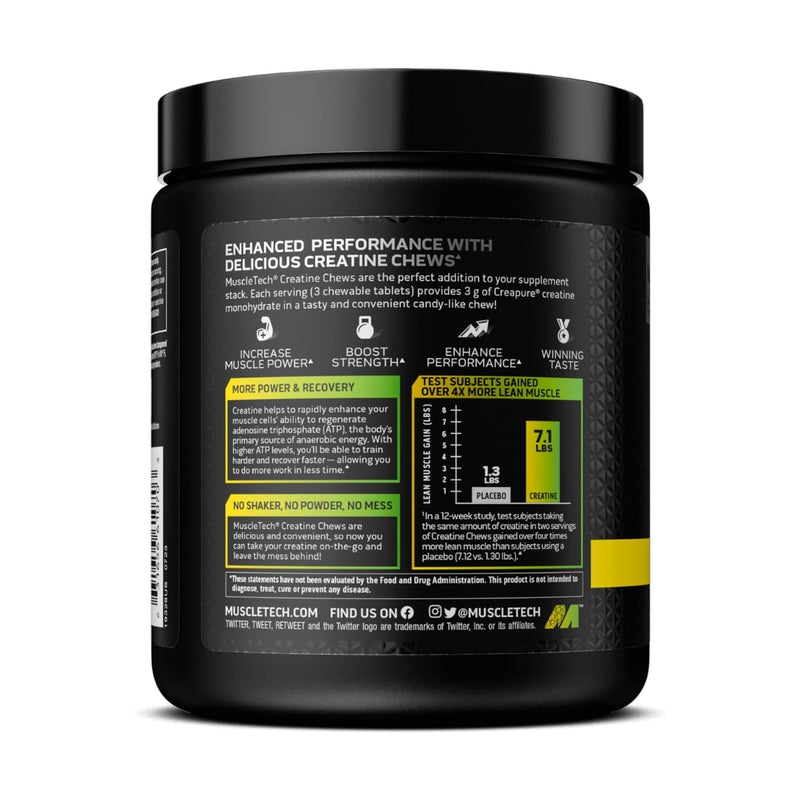 MuscleTech Creatine Chews Citrus Burst 90 Chewable Tablets