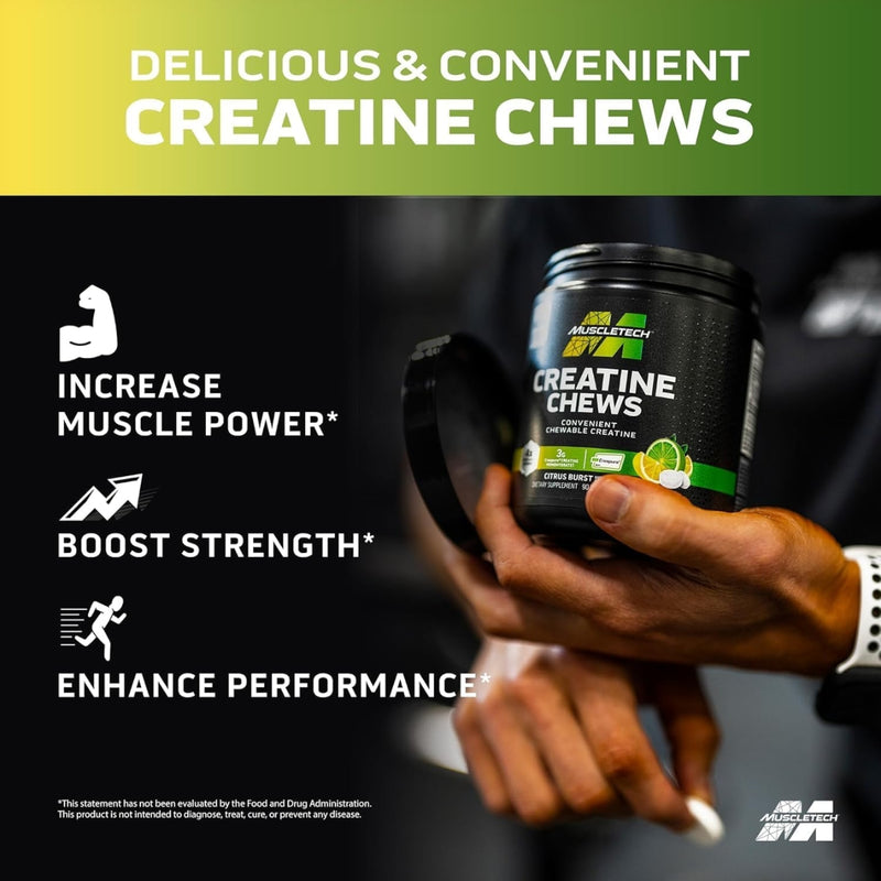 MuscleTech Creatine Chews Citrus Burst 90 Chewable Tablets