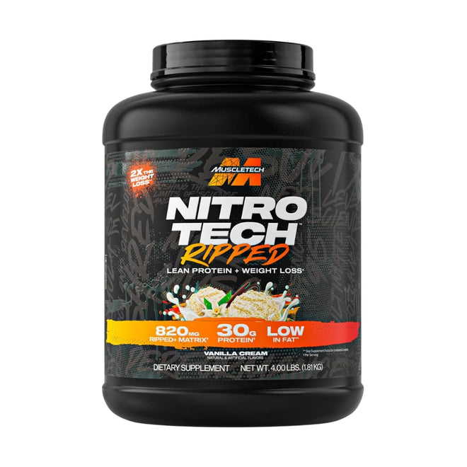 MuscleTech Nitro Tech Ripped Whey Protein Vanilla Bean 1.81kg