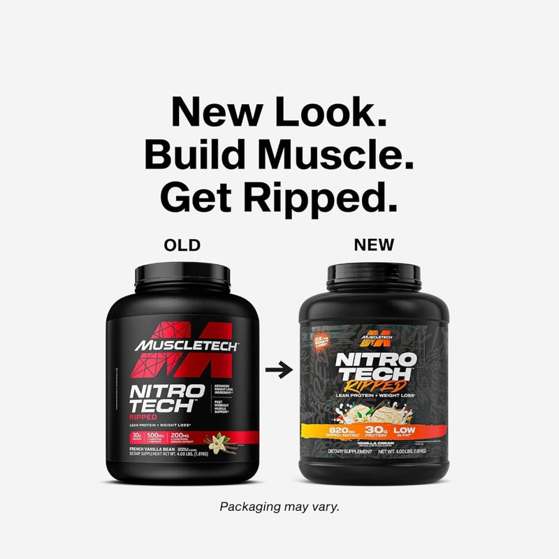 MuscleTech Nitro Tech Ripped Whey Protein Vanilla Bean 1.81kg
