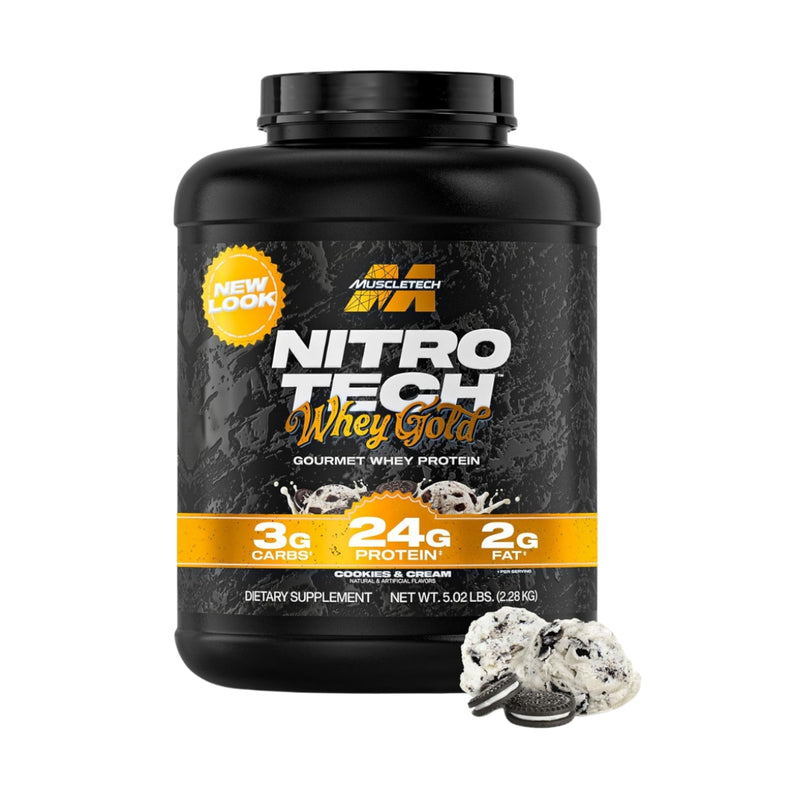 MuscleTech Nitro Tech Whey Protein Gold Cookies and Cream 2.28kg