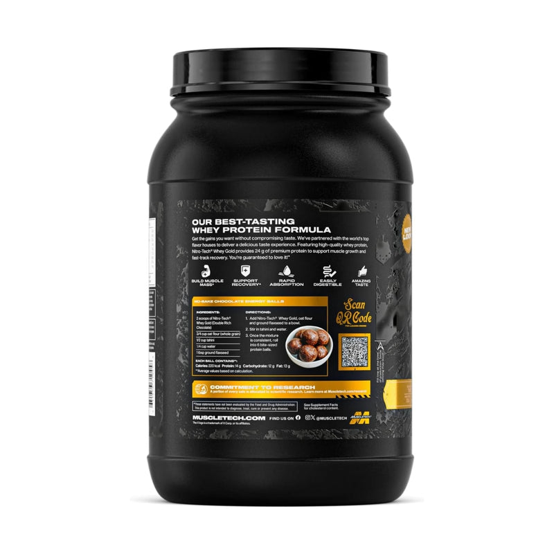 MuscleTech Nitro Tech Whey Protein Gold Double Rich Chocolate 907g