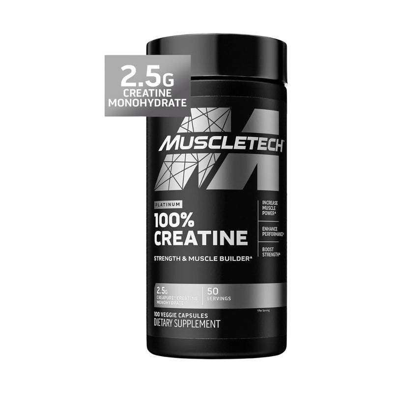 MuscleTech Platinum 100% Creatine 100 Veggie Capsules