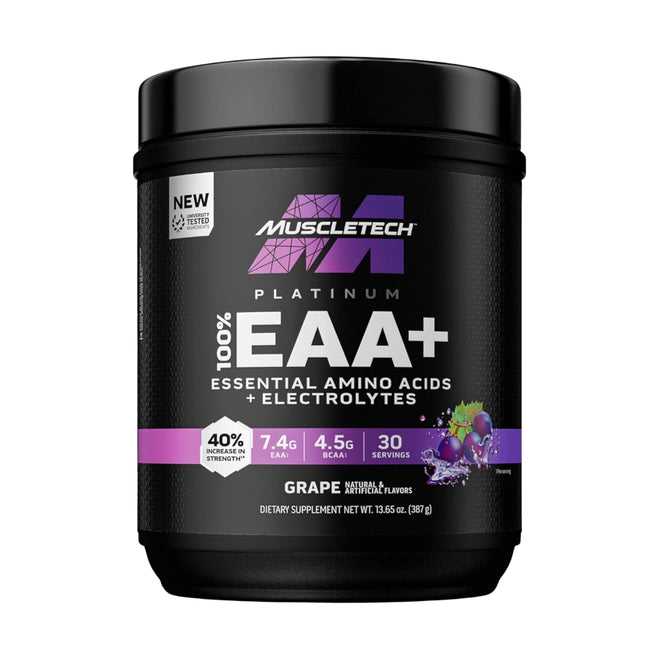 MuscleTech Platinum 100% EAA+ Essential Amino Acid & Electrolytes Grape 30 Serves 387g