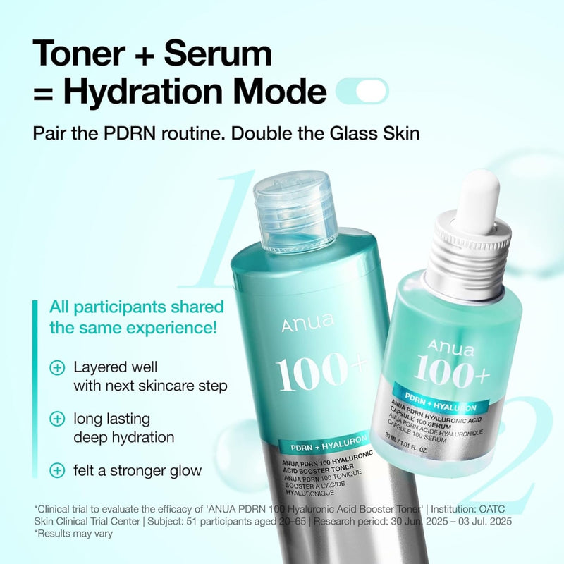 Anua 100+ PDRN +  Hyaluronic Acid Booster Toner 250ml