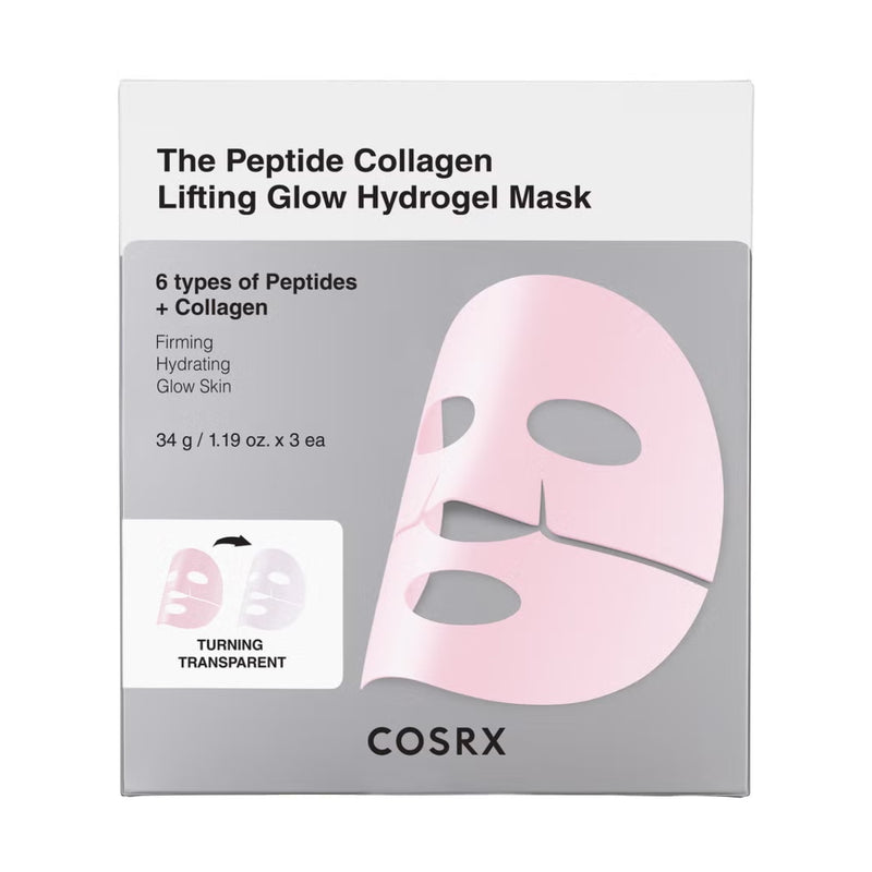 COSRX The Peptide Collagen Lifting Glow Hydrogel Mask 3 x 34g